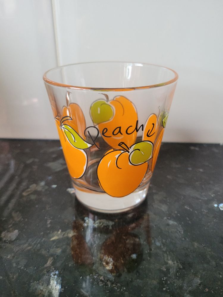 Glas peach